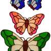 cg - multicolour butterfly set