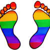 cg - rainbow footprints