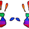 cg - rainbow handprints